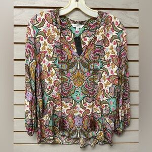 Liverpool Women's Paisley Blouse - Pink, Green, Brown